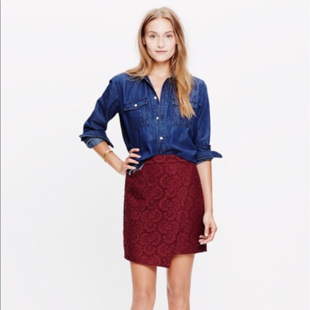 Madewell faux wrap mini skirt